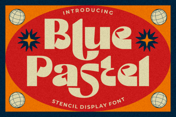 Blue Pastel: A Retro Display Font for Modern Designs