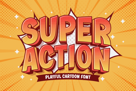 Super Action: A Fun and Cheerful Display Typeface